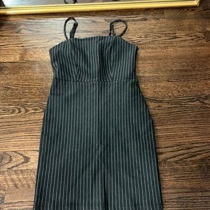 Pinstripe mini dress